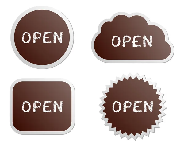 Open buttons — Stock Vector