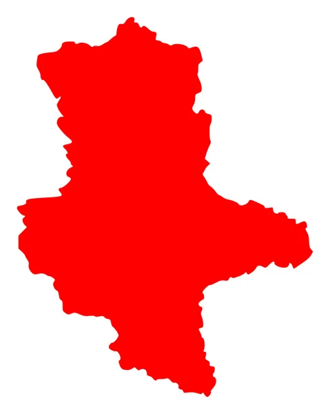 O mapa de Saxony-Anhalt — Vetor de Stock