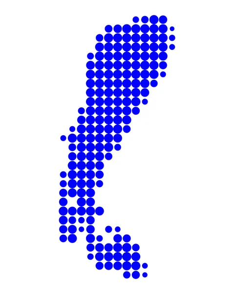 Χάρτης της λίμνης neusiedl — Διανυσματικό Αρχείο