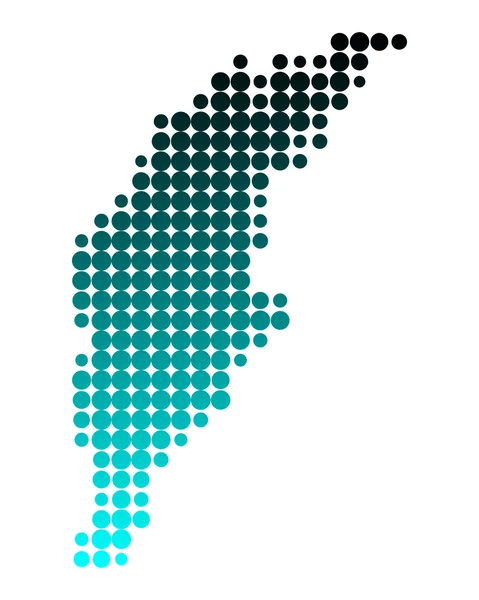 La carte de Gotland — Image vectorielle