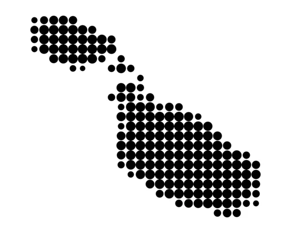 Maltan kartta — vektorikuva