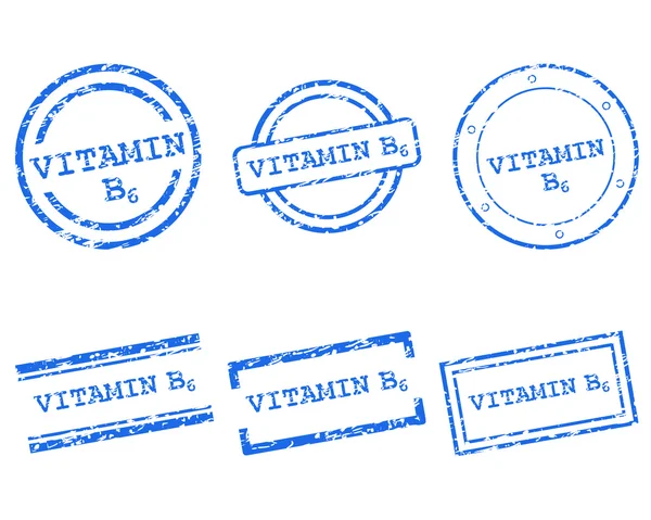 B6 vitamini pullar — Stok Vektör