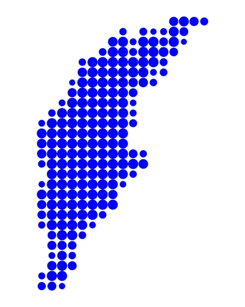 ゴットランド県の地図 — ストックベクタ