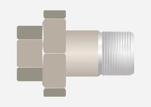 1. typ anslutning pipe. — Stock vektor