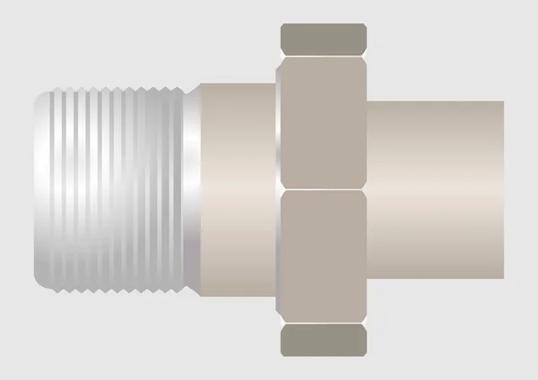 2. type anslutning pipe. — Stock vektor