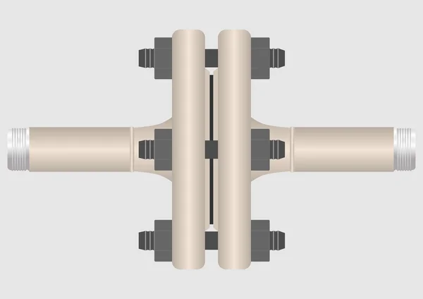 4. тип з'єднання труб . Стокова Ілюстрація