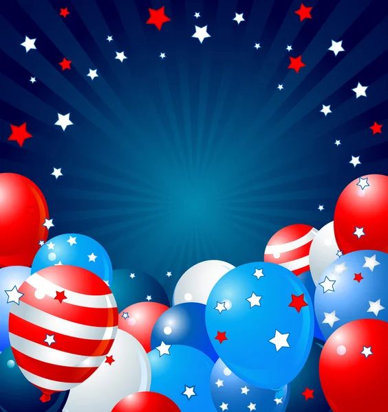 Frontière des ballons patriotiques — Image vectorielle