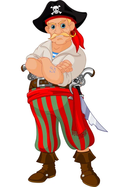 Cartoon pirate — Stock Vector