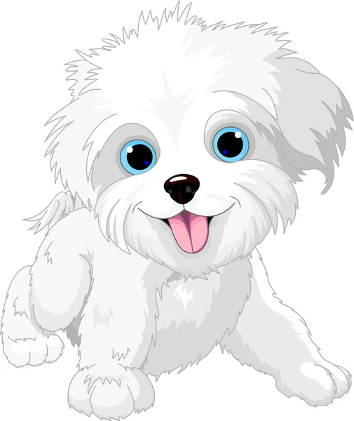 遊び心のあるラップ犬 — ストックベクタ