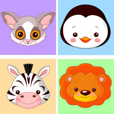 Animal avatars clipart