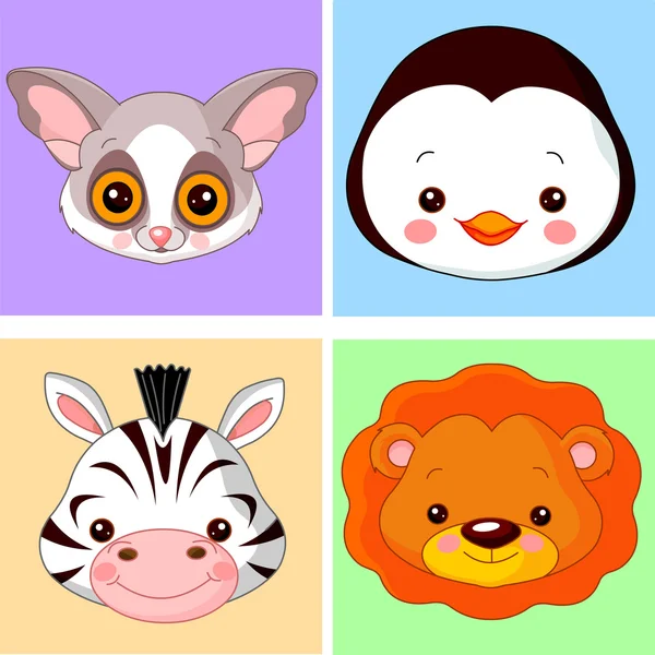 Hayvan avatarları — Stok Vektör