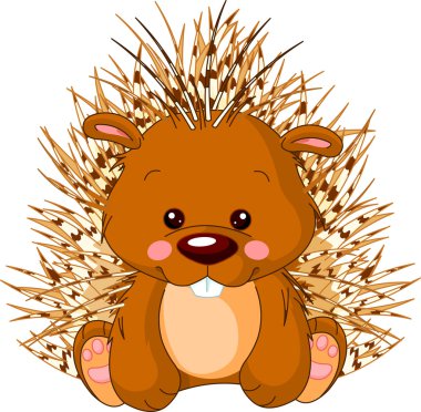 Fun zoo. Porcupine clipart