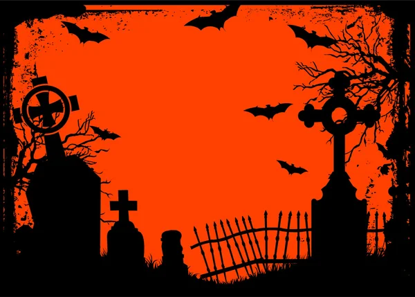 Halloween temető — Stock Vector