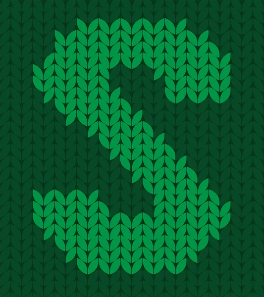 Lettre tricotée — Image vectorielle