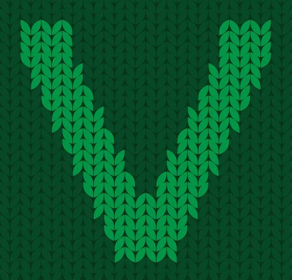 Lettre tricotée — Image vectorielle