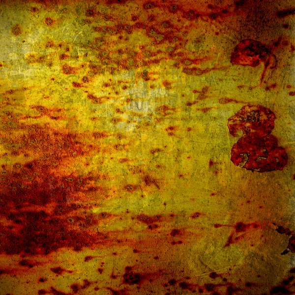 A cracked rusty metal wall. Background for design — Stock Photo, Image