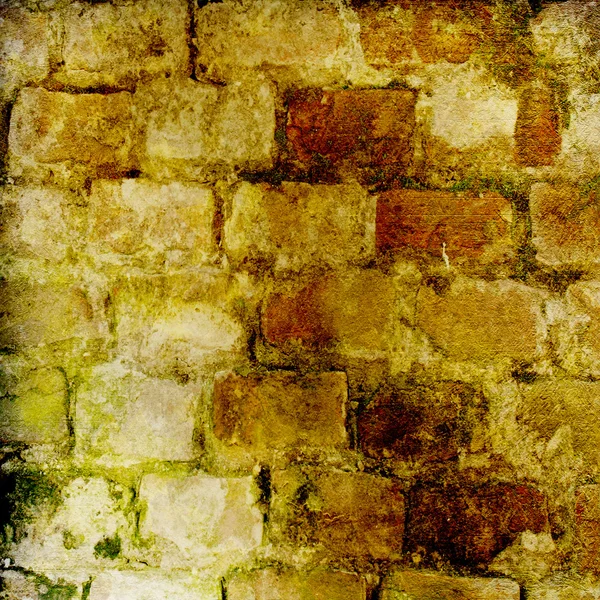 Der Hintergrund des alten Mauerwerks mit den Spuren der ehemaligen Mächte — Stockfoto