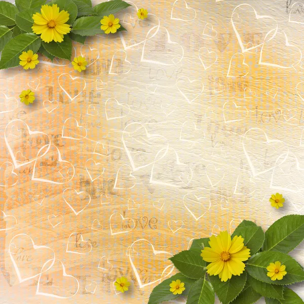 Abstracte achtergrond met bos van bloem voor aankondiging of adv — Stockfoto