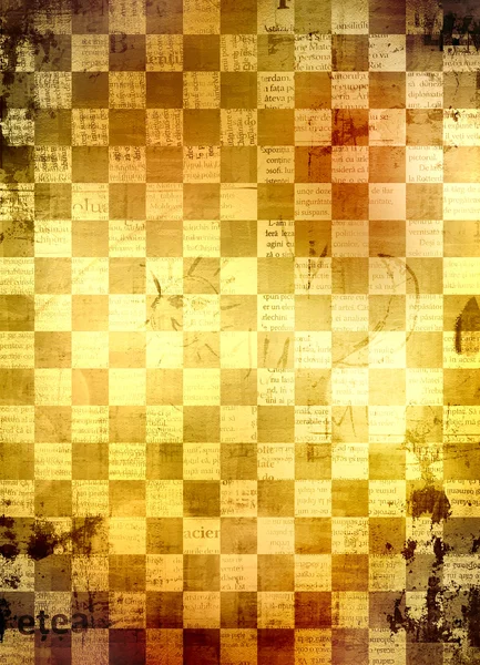 Fundo de xadrez abstrato para design com papéis grunge — Fotografia de Stock