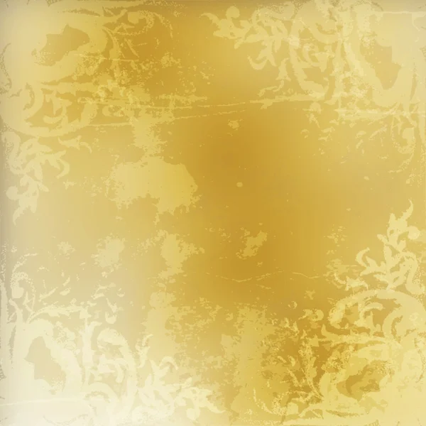 Licht gouden aquarel penseelstreken voor grunge achtergrond — Stockfoto