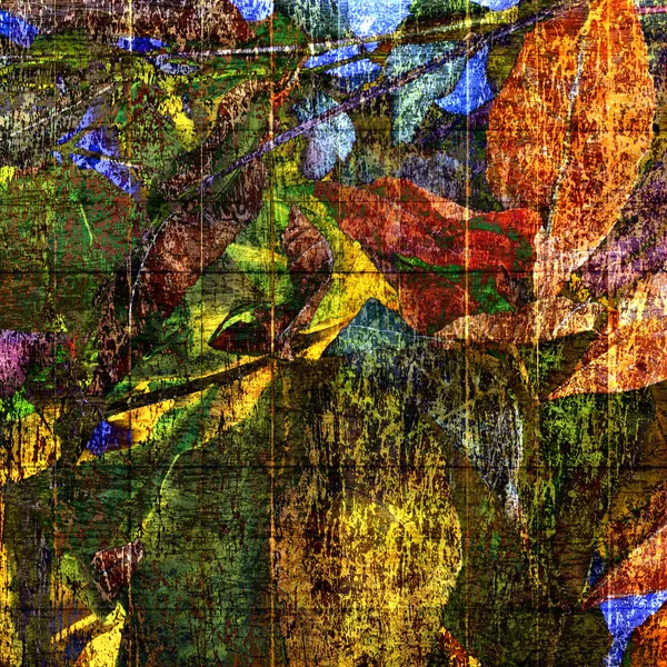 Старий гранжевий фон з абстрактним квітковим орнаментом — стокове фото