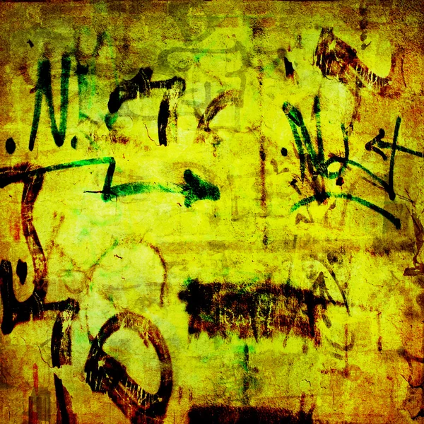 Zwykły tekst w stylu graffiti na starej tynkowanej ścianie — Zdjęcie stockowe