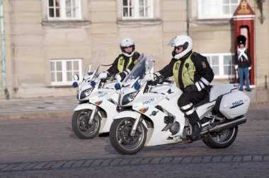 Motorized policemen clipart