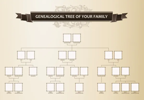 Árbol genealógico de tu familia — Vector de stock