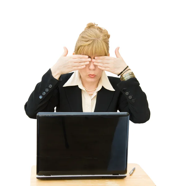 Business woman - See No Evil — Stock Photo, Image