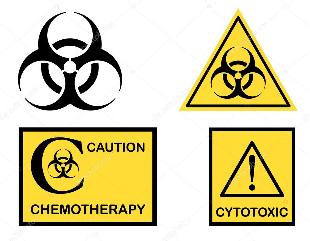 Bio hazard Cytotoxic and Chemotherapy symbols
