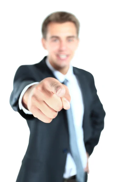 Portrait of business man pointing at you — Stock Photo, Image