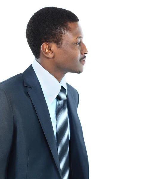 Jonge Afrikaanse Amerikaanse mannelijk model op geïsoleerde achtergrond — Stockfoto