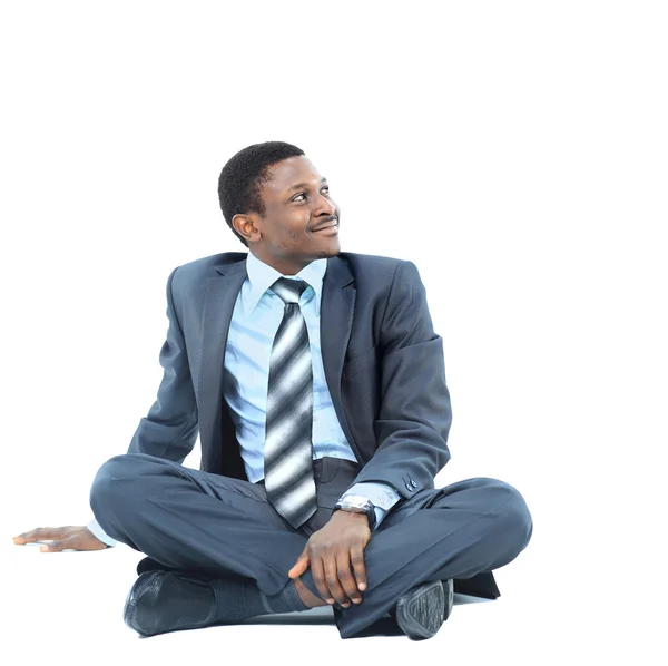 Afro-amerikai üzletember pihentető — Stock Fotó