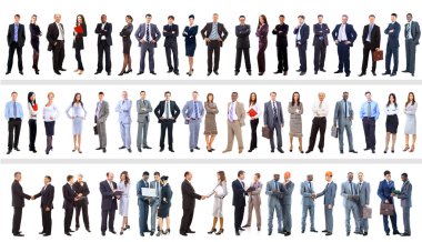 Set of businesspeople isolated on white. clipart