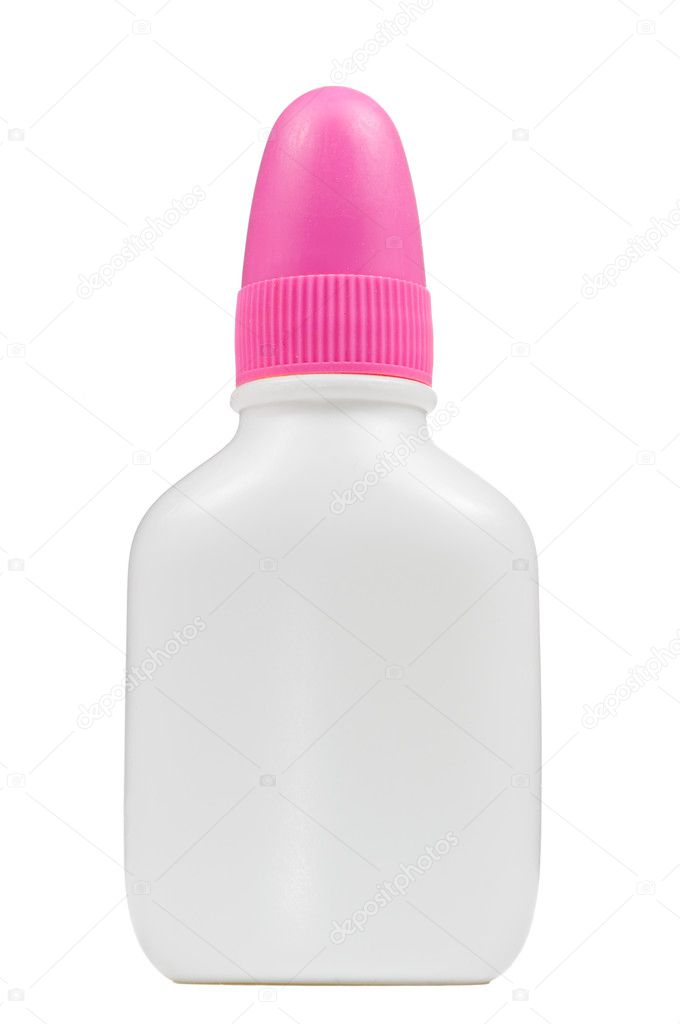 Medicine Dropper Bottle Isolated on White Background
