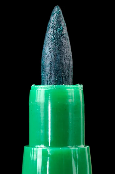 Caneta de ponta de feltro verde Close-Up — Fotografia de Stock