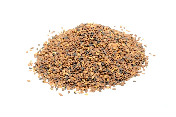 Tan Sesame Seeds Isolated on White Background — Stock Photo, Image