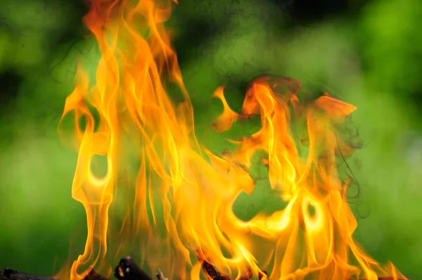 Hořící plameny — Stock fotografie