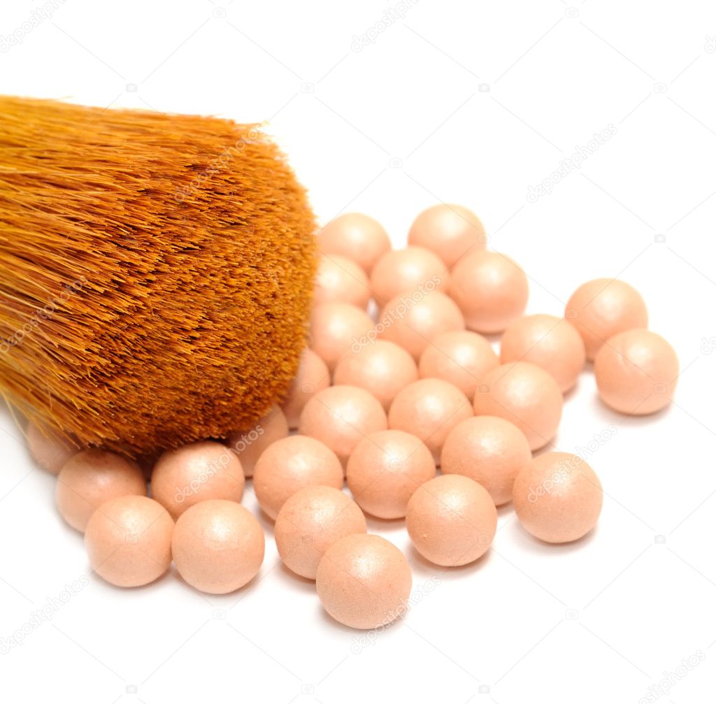 Face Powder Pearls (Ball-Powder) and Make-up Brush