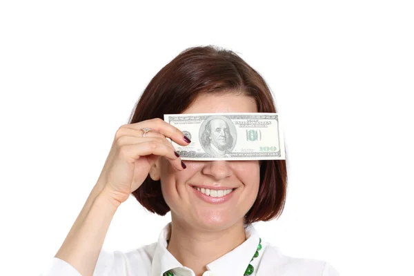 Γυναίκα με δολάρια — Φωτογραφία Αρχείου