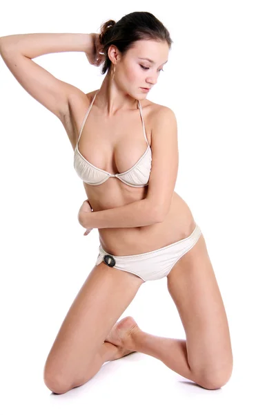 Hübsches Model im Bikini — Stockfoto
