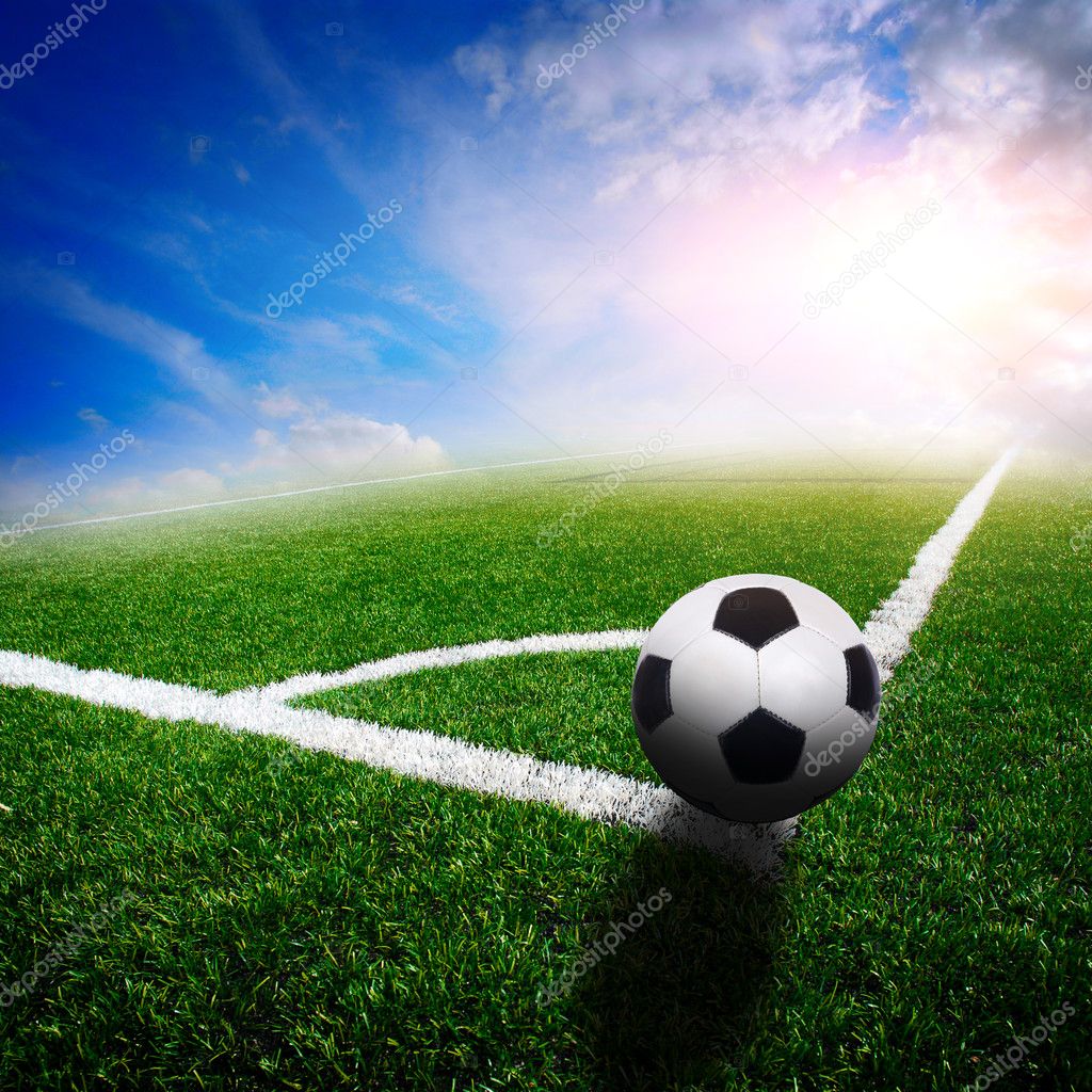 Green soccer field — Stock Photo © jonson #11748344