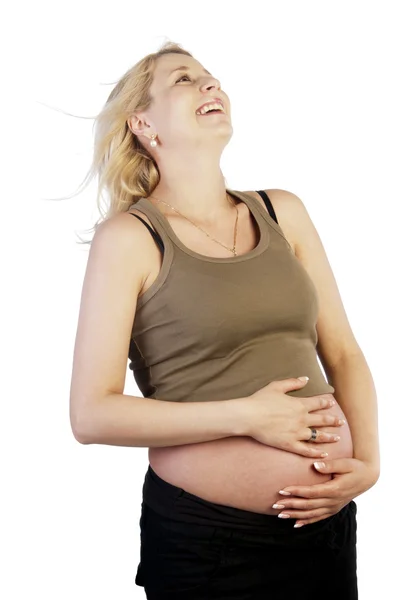 The portrait of the beautiful pregnant woman — Stock Photo, Image