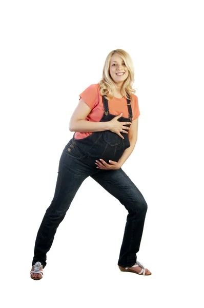 The portrait of the beautiful pregnant woman — Stock Photo, Image