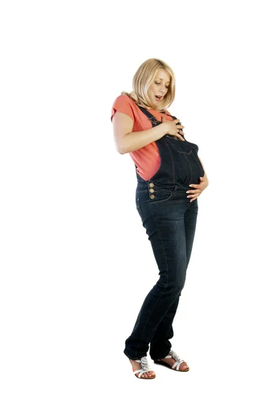 A szép terhes nő portréja — Stock Fotó