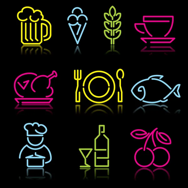 Linie Food Icons — Stockvektor