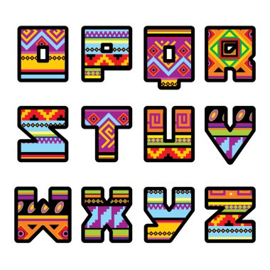 Mexican alphabet (part 2) clipart