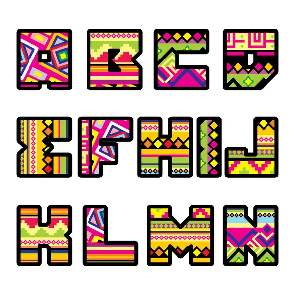 Mexicaanse alfabet (deel 1) — Stockvector