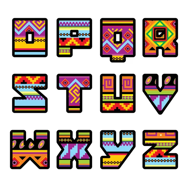 Mexicaanse alfabet (deel 2) — Stockvector