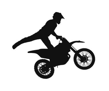 motocross binici silüeti